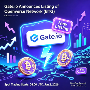 Gate.io宣布2026年1月上线Openverse Network（BTG）现货交易 