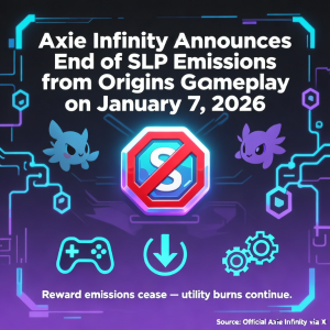 Axie Infinity 宣布 Origins 游戏将于 2026 年 1 月 7 日停止 <span class='keyword'>SLP</span> 排放
