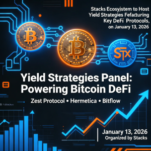 Stacks 生态系统将于 2026 年 1 月 13 日主办收益策略小组,以关键 DeFi 协议为特色