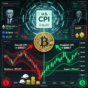 美国CPI 数据发布将决定比特币的下一步走势：飙升至 9.2 万美元以上还是跌破 9 万美元？ 