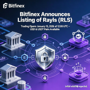Bitfinex 宣布将于 2026 年 1 月 15 日上线 <span class='keyword'>Rayls</span> (<span class='keyword'>RLS</span>) 与美元和 USDT 货币对