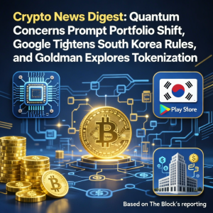 加密新闻文摘：量子担忧促使投资组合转变，谷歌收紧韩国规则，高盛探索代币化 