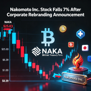 公司品牌重塑公告后中本公司股价下跌 7% 