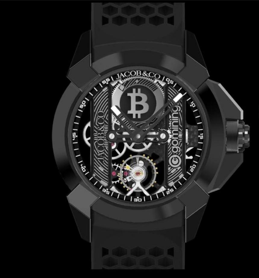 The front view of the Epic X GoMining watch from Jacob & Co.