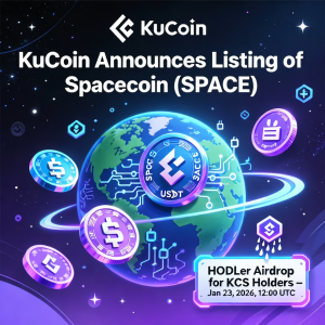 KuCoin宣布上线太空币（SPACE）并开展现货交易和空投活动 