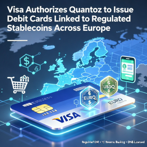 Visa 授权 Quantoz 在欧洲范围内发行与受监管稳定币挂钩的借记卡 