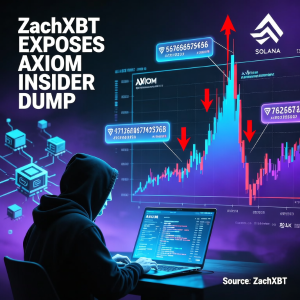 加密货币调查员 ZachXBT 声称 Axiom 内部人士在 Solana 漏洞利用新闻发布之前抛售代币
