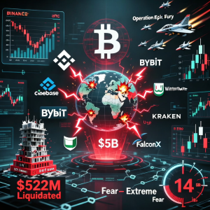 在以色列和伊朗军事升级之际,主要加密货币交易所转移了数十亿美元的比特币