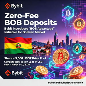 Bybit针对玻利维亚市场推出“BOB优势”举措，零手续费充值送5000 USDT奖池 