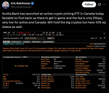 丰业银行和 3iQ 在加拿大芝加哥期权交易所推出新的低费用多加密 ETF 