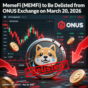 <span class='keyword'>MemeF</span>i（<span class='keyword'>MEMEF</span>I）将于2026年3月20日从ONUS交易所下架