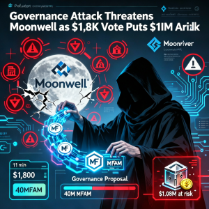 治理攻击威胁 Moonwell,1800 美元的投票使 100 万美元面临风险
