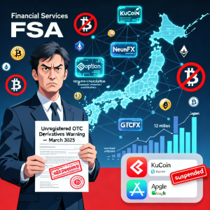 日本金融监管机构就未注册的场外衍生品向 KuCoin 等公司发出警告 