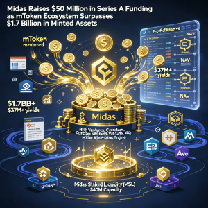 <span class='keyword'>Midas</span> 在 A 轮融资中筹集 5000 万美元,mToken 生态系统铸造资产超过 17 亿美元