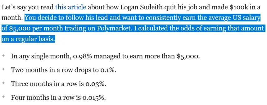 Infographic comparing sustainable trader earnings to the average U.S. salary