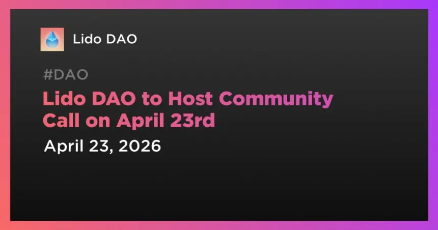 Community Call Announcement