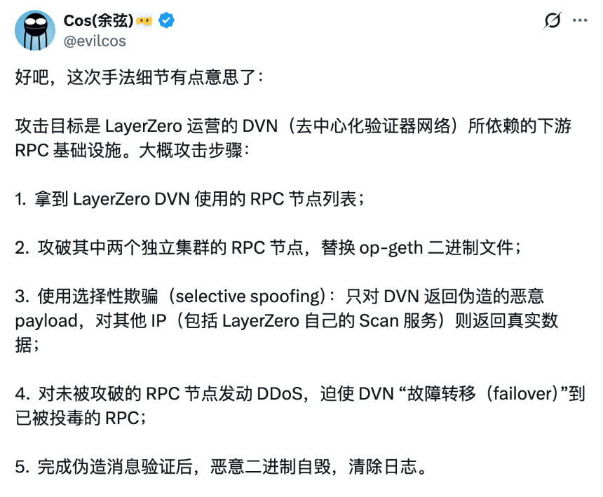 慢雾创始人余弦对攻击路径的分析图示