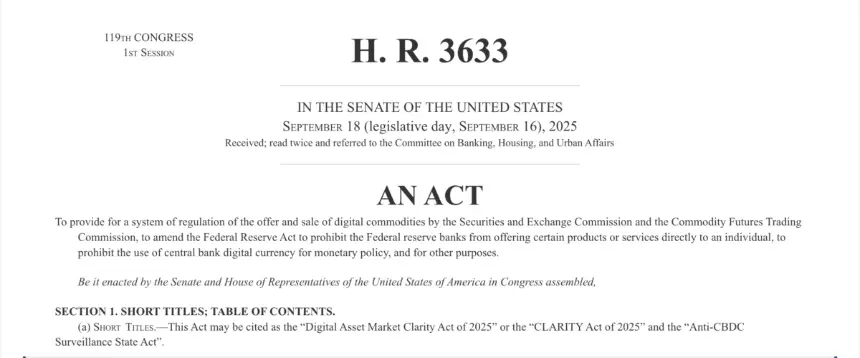 A conceptual image representing the CLARITY Act and congressional debate.