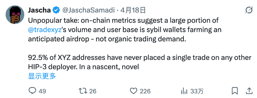 万字深扒Trade.xyz数据，谁在链上炒美股？