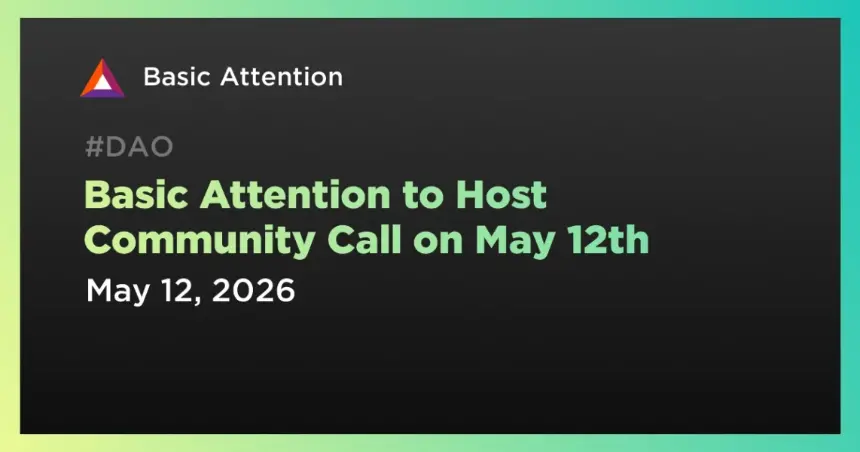 Basic Attention Token Community Call Announcement Graphic