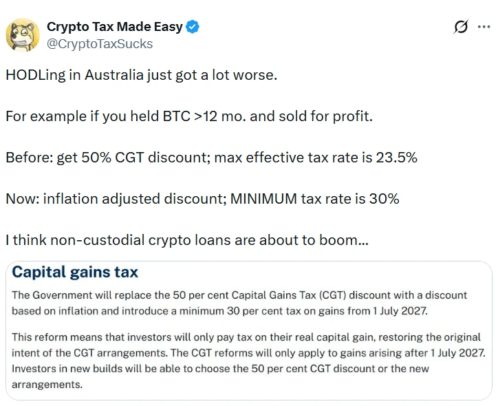 Infographic about crypto tax changes