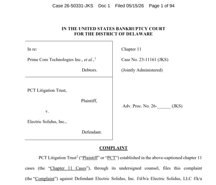 A visual representation related to the Prime Trust bankruptcy and lawsuit.