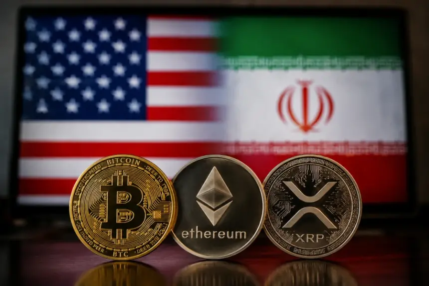 A visual representation of cryptocurrency market analysis in relation to geopolitical events.