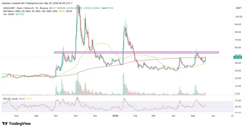 dash price chart