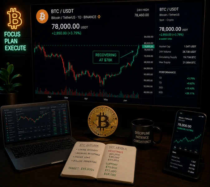 Bitcoin reclaims $78k as etf outflows decline