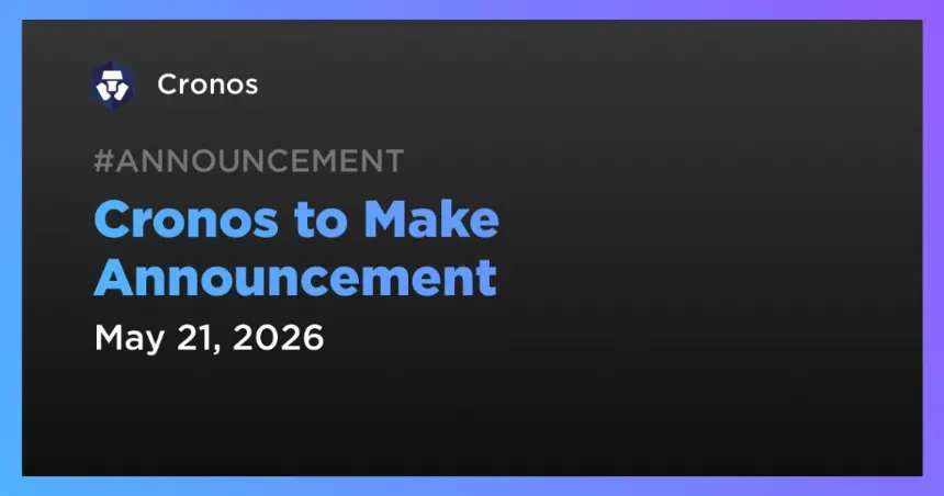 Cronos Announcement Graphic