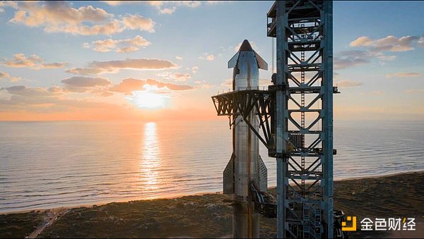 SpaceX星舰火箭与超重型助推器矗立待发