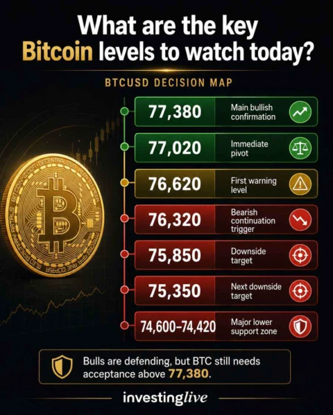Bitcoin price levels to watch today 25 May, investingLive