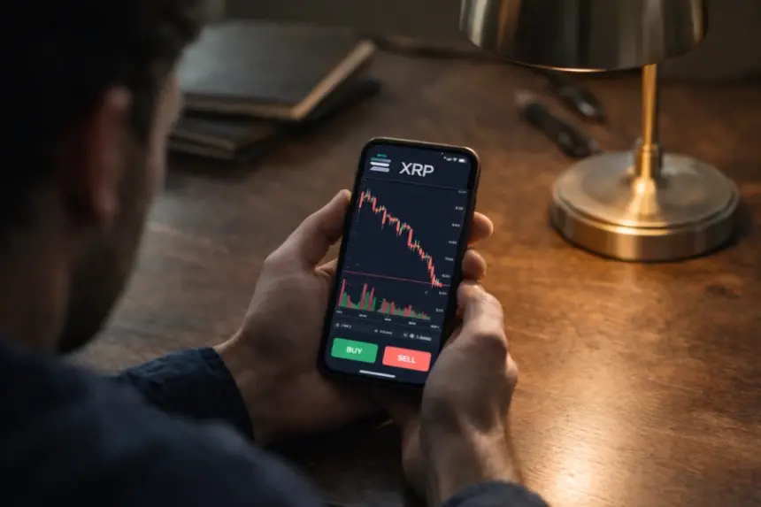 XRP stabilizes near $1.35 after testing $1.33 support, with price tightly compressed between key levels as analysts watch for a breakout above $1.36.