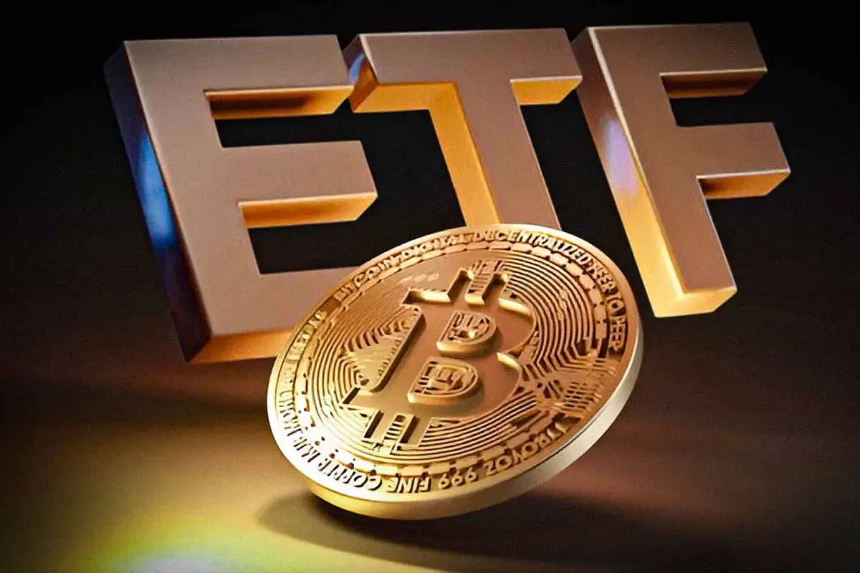 比特币ETF资金流向与价格波动示意图
