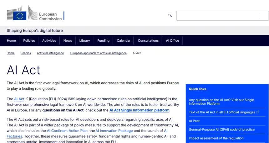 European Union's AI Act. Source: European Commission