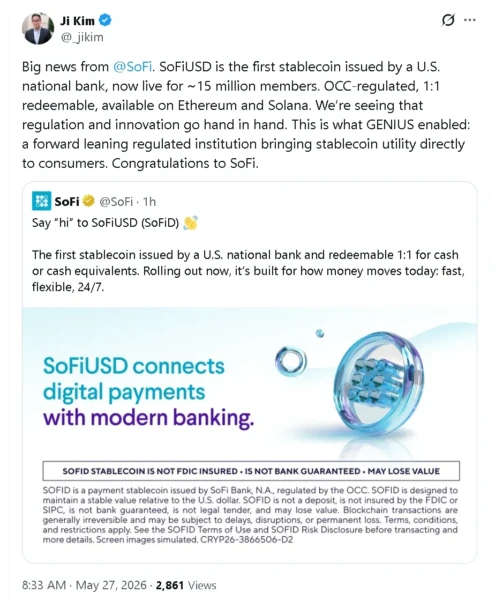 Screenshot of social media post by Crypto Council CEO
