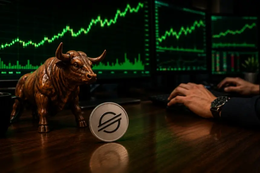 Chart showing XLM price increase
