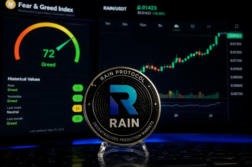 RAIN price rally tests exhaustion zone after 90% weekly surge.