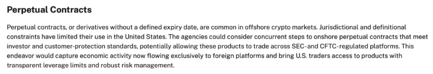Excerpt or visual reference from the joint SEC/CFTC statement regarding onshoring perpetual contracts.