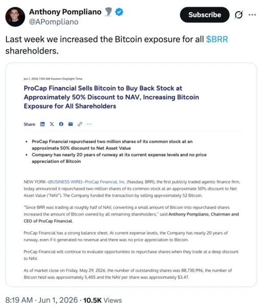 Commentary on corporate Bitcoin treasury trends