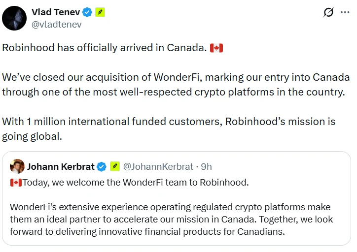 Robinhood logo and cryptocurrency imagery
