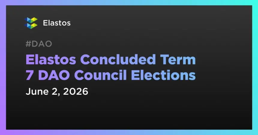 Elastos DAO Council Term 7 Election Graphic