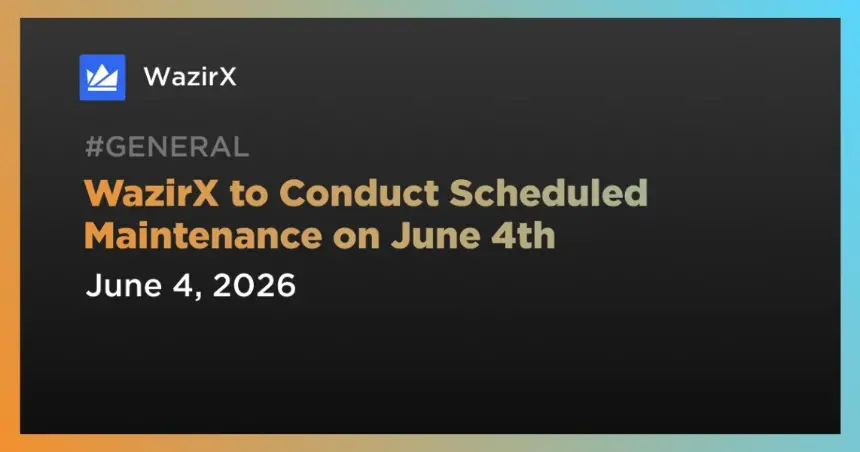 WazirX Maintenance Announcement