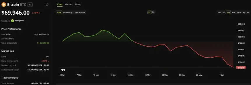 Bitcoin (BTC) Price Performance