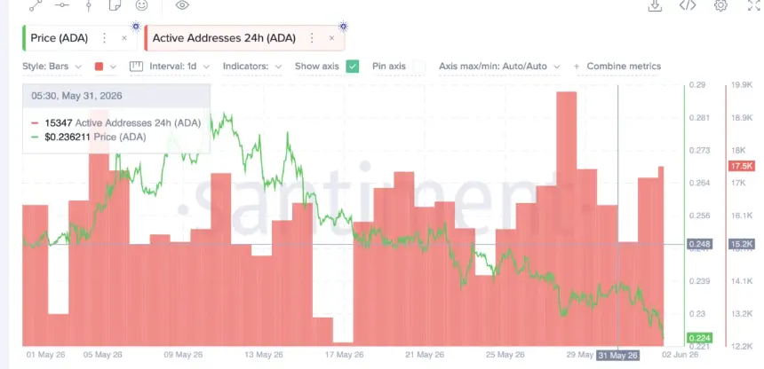ADA Active Addresses Trend