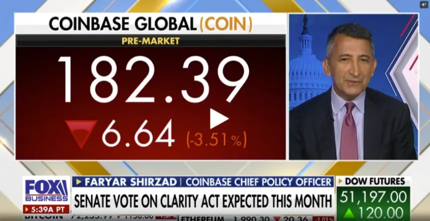 Coinbase Chief Policy Officer Faryar Shirzad discussing regulation