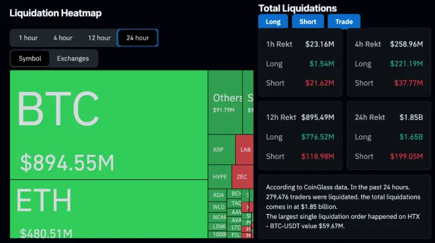 Total crypto liquidations.