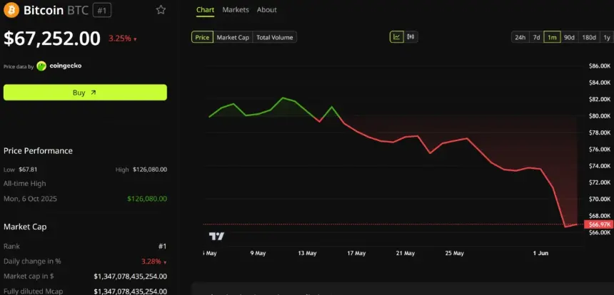 Bitcoin (BTC) Price Performance