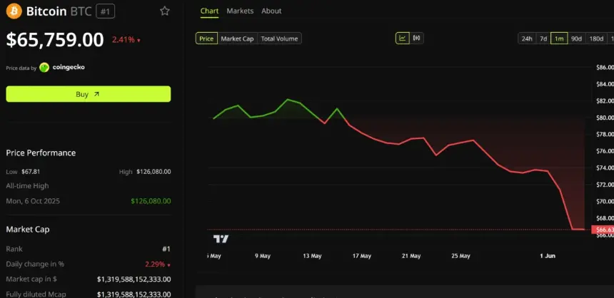 Bitcoin Price Performance