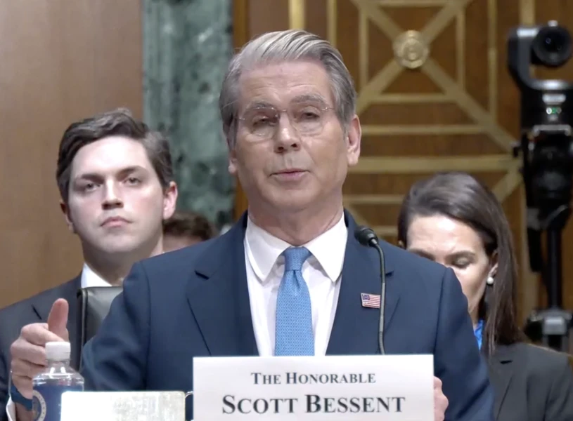 Scott Bessent testifying at Wednesday hearing.